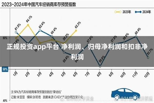 正规投资app平台 净利润、归母净利润和扣非净利润